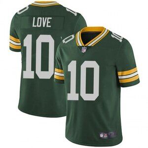 Mens Kids Youths 10 Love Green Vapor Stitched Jersey